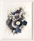 Natural Coral in Indigo Blue and White Wall Art